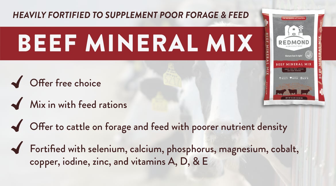 Redmond Cattle Mineral Supplements 10 Fine Selenium 90 And Beef